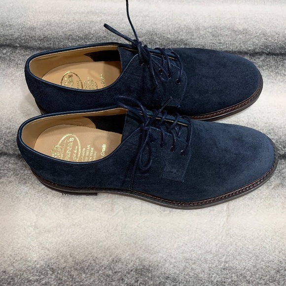 Church’s Bestone Rubber Sole Oxford Navy Suede - Picture 7 of 8
